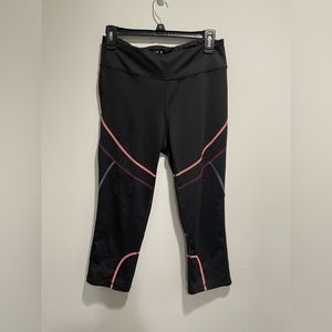 {Fila} sport cropped leggings woman, size medium black with color stitching